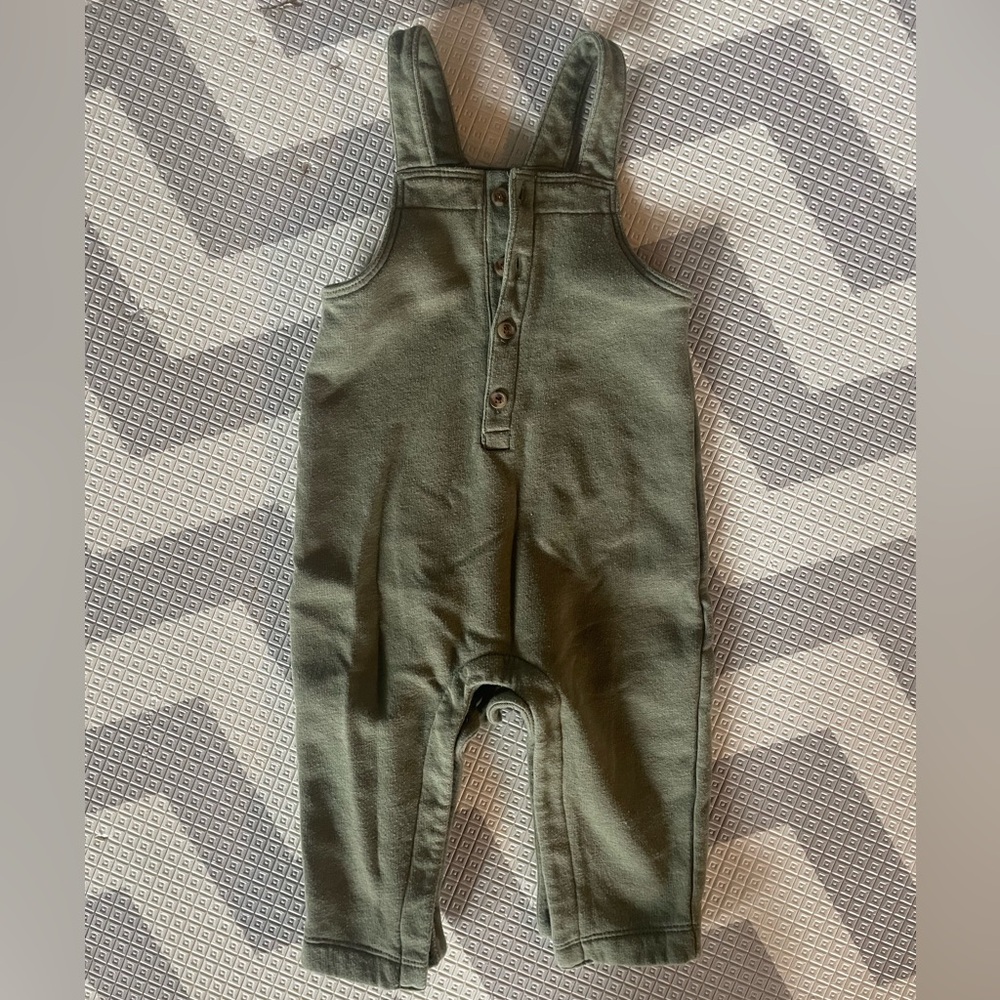 Olive Green Kids Overalls